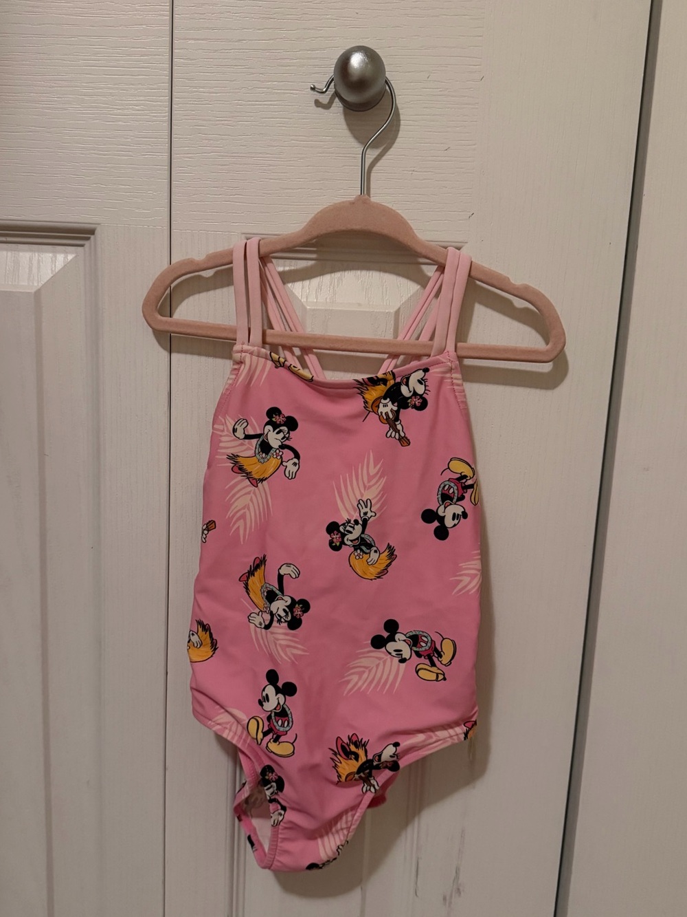Zara Pink Mickey Mouse Girls One-Piece Swimsuit